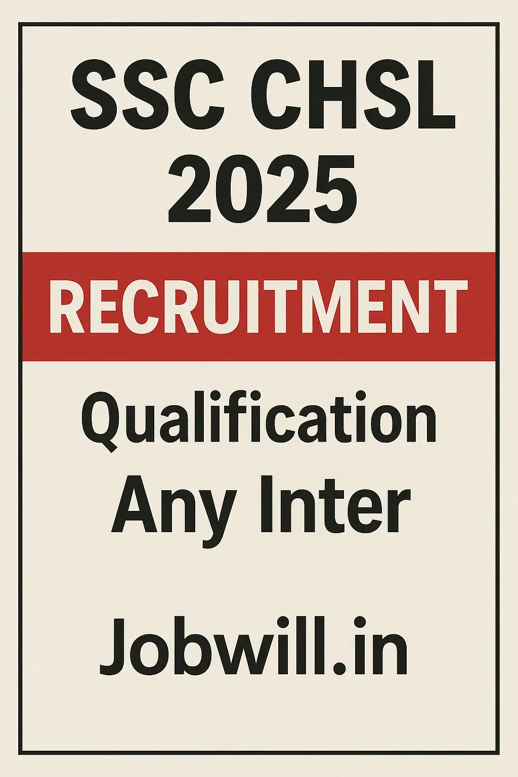 SSC CHSL 2025 Recruitment Banner