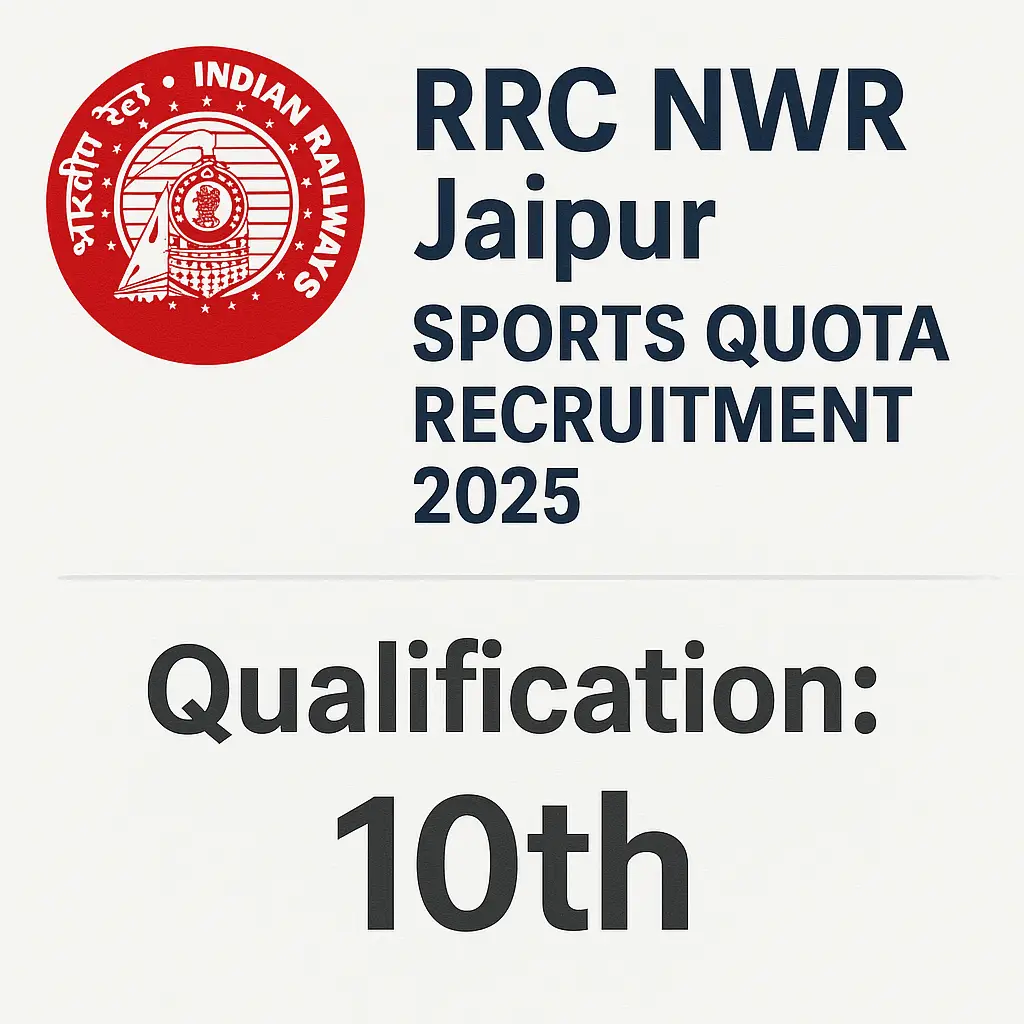 RRC NWR Jaipur Sports Quota Recruitment 2025