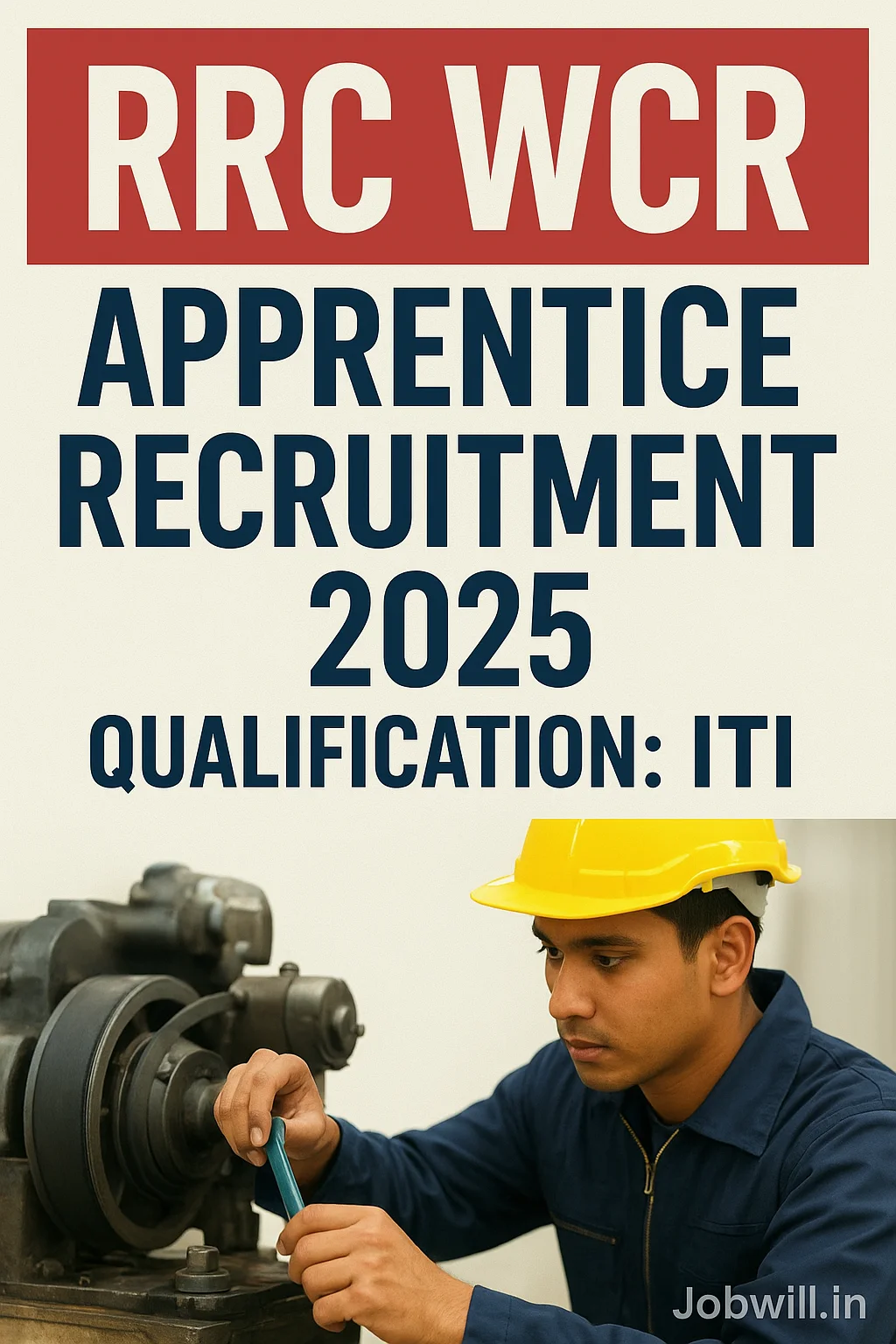 RRC WCR Apprentice Recruitment 2025 Banner on Jobwill.in
