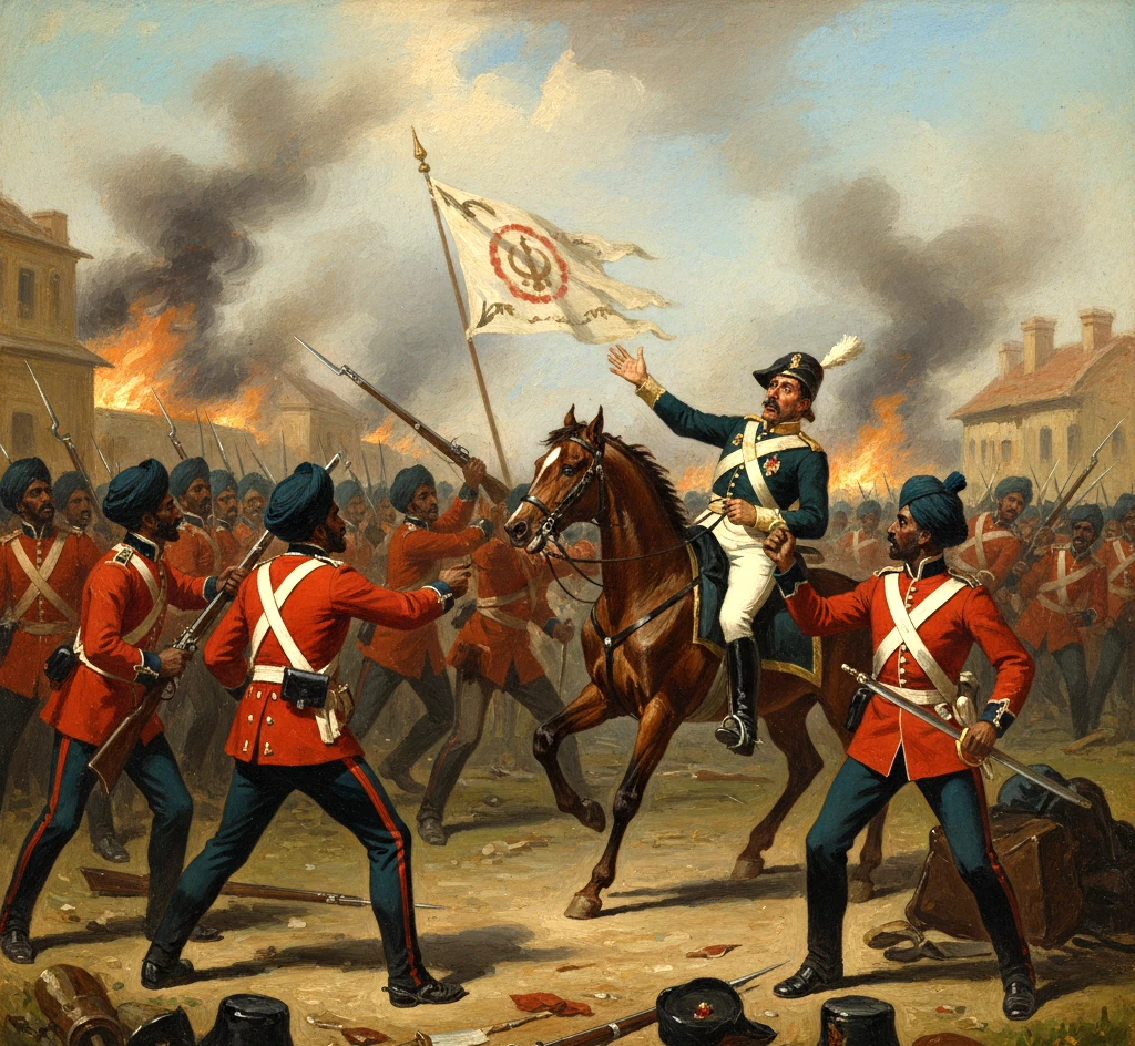 A depiction of the Indian Revolt of 1857